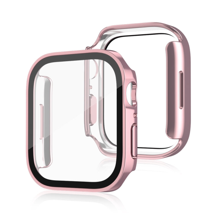 Frerndorf | Life Waterproof 2 in 1 PC Rahmen + Gehärtete Glas Schutzhülle Für Apple Watch Series 6 / 5 / 4 / SE 44mm (Rosa)