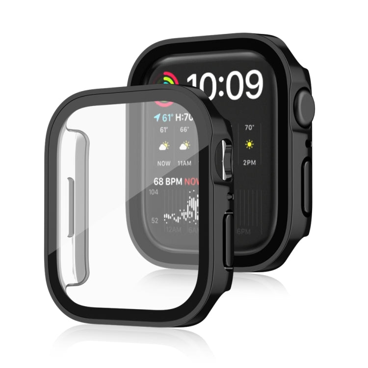 Frerndorf | Life Waterproof 2 in 1 PC-Rahmen + gehärtete Glas-Schutzhülle für Apple Watch Series 6 / 5 / 4 / SE 44mm(Black)