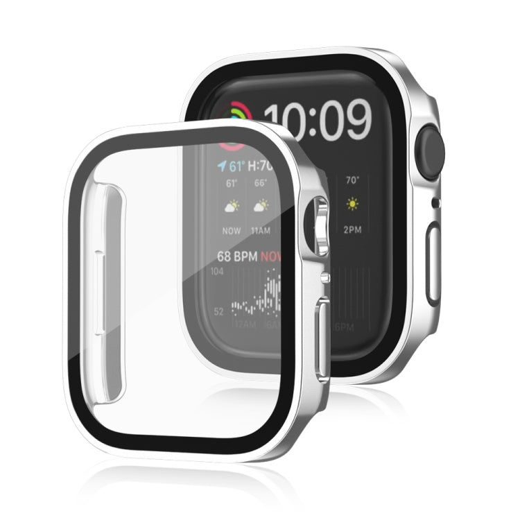 Frerndorf | Life Waterproof 2 in 1 PC Rahmen + Gehärtetes Glas Schutzcase für Apple Watch Series 6 / 5 / 4 / SE 40mm(Silber)