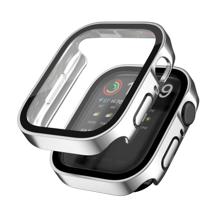 Frerndorf | Life Waterproof 2 in 1 PC Rahmen + Gehärtetes Glas Schutzcase für Apple Watch Series 6 / 5 / 4 / SE 40mm(Silber)