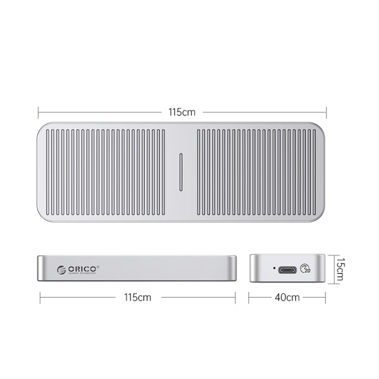 Frendorf | ORICO M223C3-G4-SV USB3.2 20Gbps M.2 NVMe SSD Gehäuse (Silber)