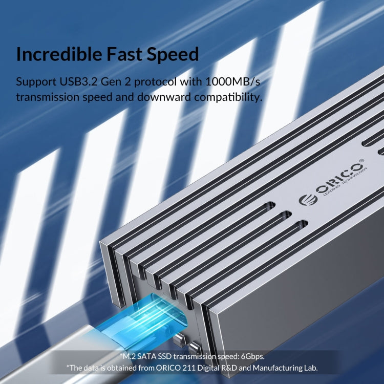 Frendorf | ORICO M232C3-G2-GY 10Gbps M.2 NVMe SSD Gehäuse(Grau)