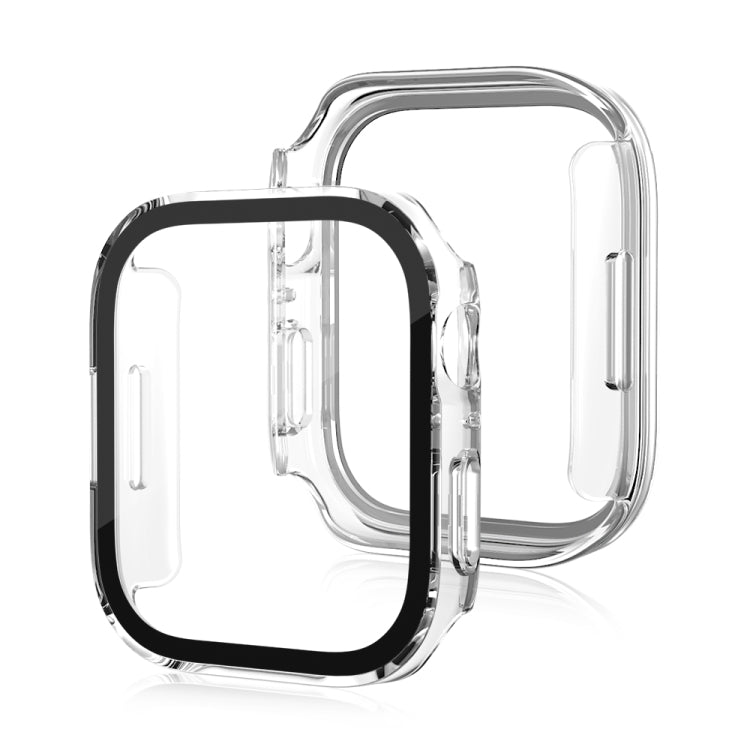 Frerndorf | Life Waterproof Frosted 2 in 1 PC Rahmen + Tempered Glass Schutzhülle Für Apple Watch Series 9 / 8 / 7 45mm(Transparent)