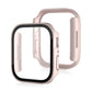 Frerndorf | Life Wasserfest Frosted 2 in 1 PC Rahmen + Gehärtetes Glas Schutzhülle Für Apple Watch Series 6 / 5 / 4 / SE 40mm (Rosa)