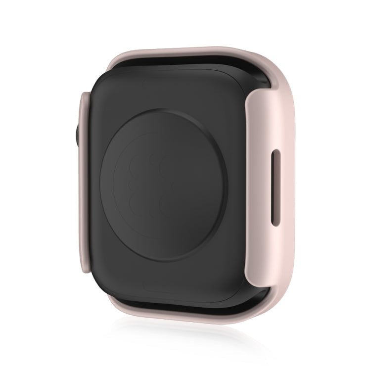 Frerndorf | Life Wasserfest Frosted 2 in 1 PC Rahmen + Gehärtetes Glas Schutzhülle Für Apple Watch Series 6 / 5 / 4 / SE 40mm (Rosa)