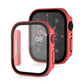 Frerndorf | Life Wasserdicht Frosted 2 in 1 PC Rahmen + Gehärtetes Glas Schutzhülle Für Apple Watch Series 6 / 5 / 4 / SE 40mm(Rot)