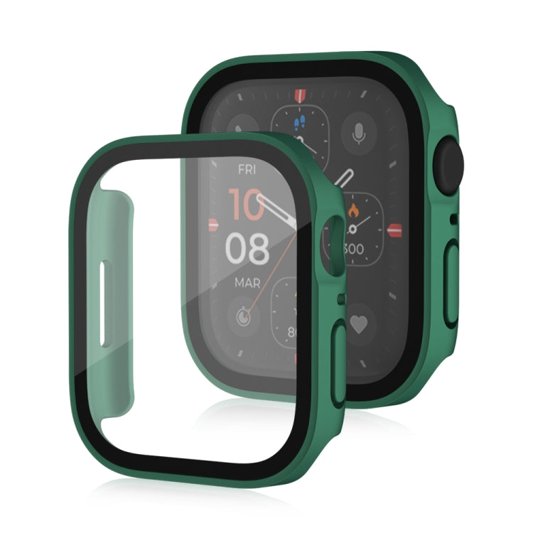 Frerndorf | Life Waterproof Frosted 2 in 1 PC Rahmen + Gehärtetes Glas Schutzhülle für Apple Watch Series 6 / 5 / 4 / SE 40mm (Grün)