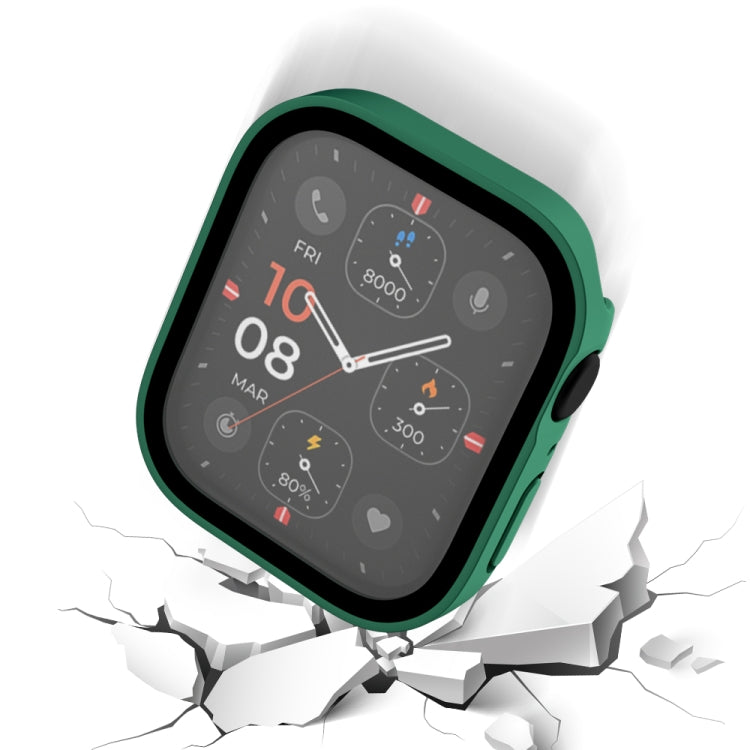 Frerndorf | Life Waterproof Frosted 2 in 1 PC Rahmen + Gehärtetes Glas Schutzhülle für Apple Watch Series 6 / 5 / 4 / SE 40mm (Grün)