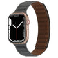 Frerndorf | Magnetisches Zwei-Farben Loop Slim Leder Armband für Apple Watch Ultra 49mm & Watch Ultra 2 49mm / Series 9 & 8 & 7 45mm / SE 3 & SE 2 & 6 & SE & 5 & 4 44mm / 3 & 2 & 1 42mm (Grau)