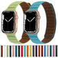 Frerndorf | Magnetisches Zwei-Farben Loop Slim Leder Armband für Apple Watch Ultra 49mm & Watch Ultra 2 49mm / Series 9 & 8 & 7 45mm / SE 3 & SE 2 & 6 & SE & 5 & 4 44mm / 3 & 2 & 1 42mm (Grau)