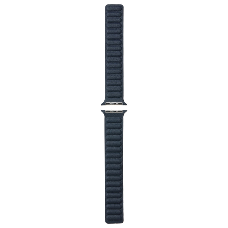 Frerndorf | Magnetisches Zwei-Farben Loop Slim Lederuhrband für Apple Watch Series 9&8&7 41mm / SE 3&SE 2&6&SE&5&4 40mm / 3&2&1 38mm (Indigo Blau)