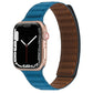 Frerndorf | Magnetisches zwei-farbiges Loop schlankes Lederarmband für Apple Watch Serie 9&8&7 41mm / SE 3&SE 2&6&SE&5&4 40mm / 3&2&1 38mm (Cape Blau)