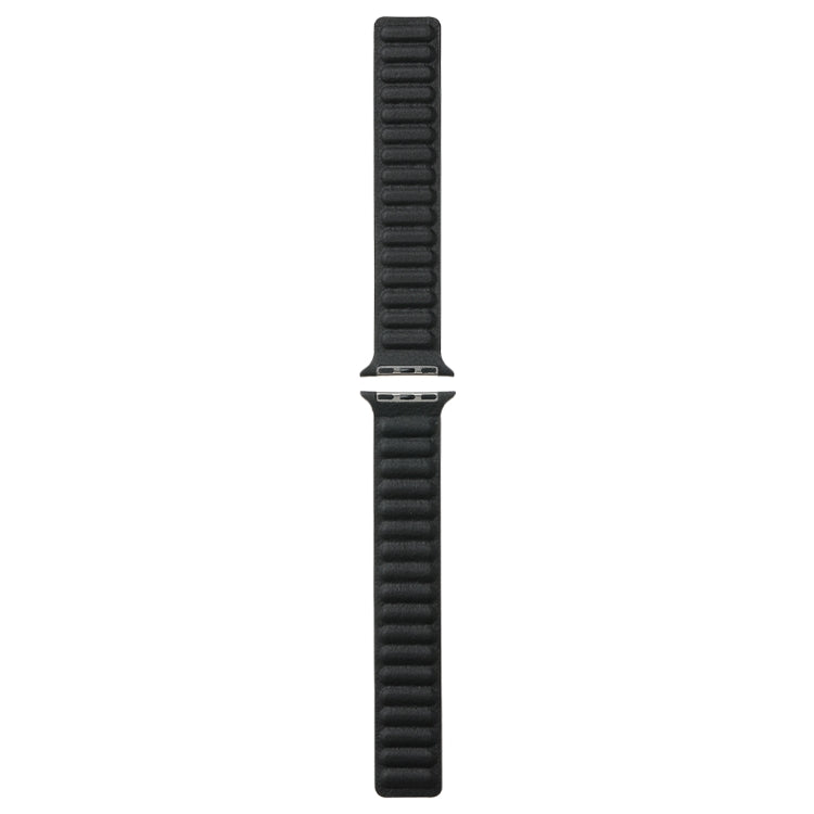 Frerndorf | Magnetisches zweiteiliges Loop Slim Leder-Uhrenband für Apple Watch Series 9&8&7 41mm / SE 3&SE 2&6&SE&5&4 40mm / 3&2&1 38mm (Schwarz)