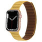 Frerndorf | Magnetisches zweifarbiges Loop Slim Lederarmband für Apple Watch Series 9&8&7 41mm / SE 3&SE 2&6&SE&5&4 40mm / 3&2&1 38mm(Gelb)