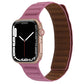 Frerndorf | Magnetisches Zwei-Farben Loop Slim Leder Armband Für Apple Watch Serie 9&8&7 41mm / SE 3&SE 2&6&SE&5&4 40mm / 3&2&1 38mm (Rosen Pink)