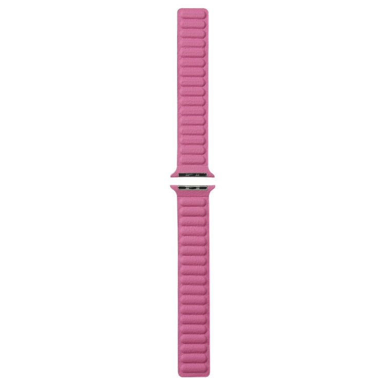 Frerndorf | Magnetisches Zwei-Farben Loop Slim Leder Armband Für Apple Watch Serie 9&8&7 41mm / SE 3&SE 2&6&SE&5&4 40mm / 3&2&1 38mm (Rosen Pink)