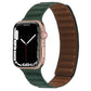 Frerndorf | Magnetisches zweifarbiger Schlaufen Slim Leder Uhr Band für Apple Watch Serie 9&8&7 41mm / SE 3&SE 2&6&SE&5&4 40mm / 3&2&1 38mm (Fir Green)