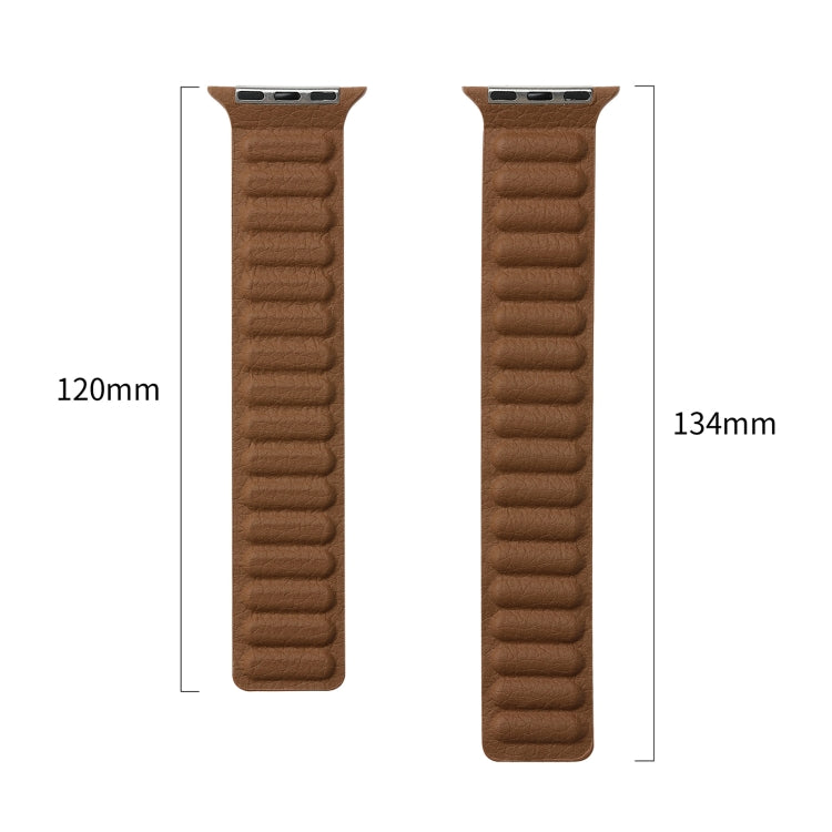 Frerndorf | Magnetisches zweifarbiger Schlaufen Slim Leder Uhr Band für Apple Watch Serie 9&8&7 41mm / SE 3&SE 2&6&SE&5&4 40mm / 3&2&1 38mm (Fir Green)