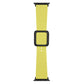 Frendorf | Schwarz Quadrat Schnalle Silikon Uhrband für Apple Watch Series 9&8&7 41mm / SE 3&SE 2&6&SE&5&4 40mm / 3&2&1 38mm (Helles Limettengelb)
