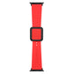 Frendorf | Schwarzes quadratisches Schnallen-Silikon-Uhrenarmband für Apple Watch Series 9&8&7 41mm / SE 3&SE 2&6&SE&5&4 40mm / 3&2&1 38mm (Rot)