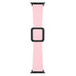 Frendorf | Schwarzes Quadrat Schnalle Silikonarmband für Apple Watch Series 9&8&7 41mm / SE 3&SE 2&6&SE&5&4 40mm / 3&2&1 38mm (Rosa)