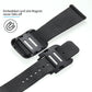 Frendorf | Schwarzes quadratisches Schnallen-Silikon-Uhrenarmband für Apple Watch Series 9&8&7 41mm / SE 3&SE 2&6&SE&5&4 40mm / 3&2&1 38mm (Rot)
