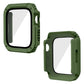 Frendorf | 2 in 1 Bildschirm Schutzglas Folie Schutzhülle für Apple Watch Series 6 / 5 / 4 / SE 44mm (Armee Grün)