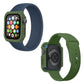 Frendorf | 2 in 1 Bildschirm Schutzglas Folie Schutzhülle für Apple Watch Series 6 / 5 / 4 / SE 44mm (Armee Grün)