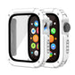 Frendorf | 2 in 1 Bildschirmgehärtetes Glasfolie Schutzhülle Für Apple Watch Series 6 / 5 / 4 / SE 40mm (Weiß)