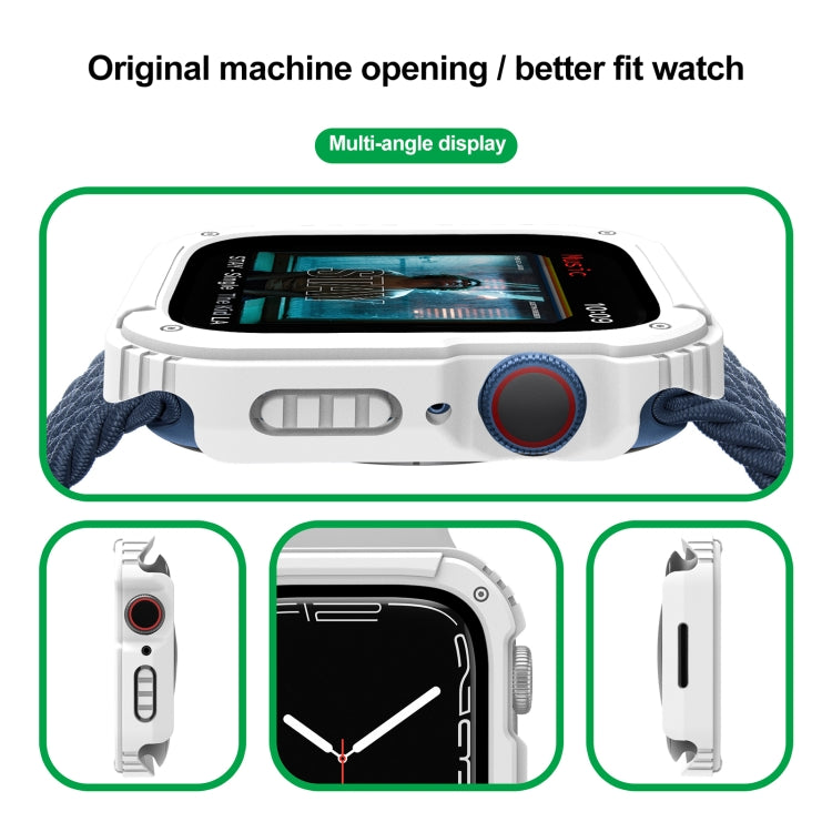 Frendorf | 2 in 1 Bildschirm Gehärtetes Glasfolie Schutzhülle für Apple Watch Series 3 & 2 & 1 38mm (Weiß)