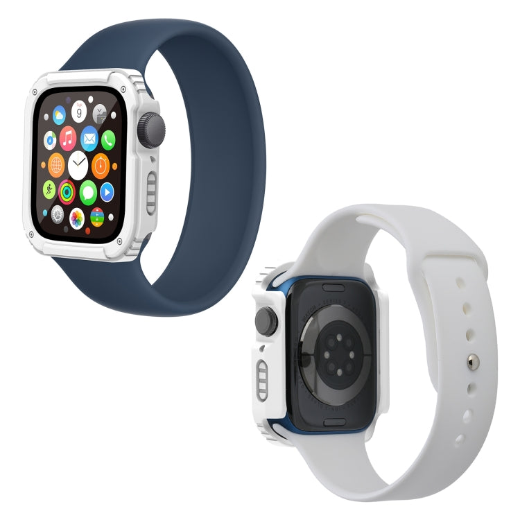 Frendorf | 2 in 1 Bildschirm Gehärtetes Glasfolie Schutzhülle für Apple Watch Series 3 & 2 & 1 38mm (Weiß)
