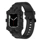 Frerndorf | Integriertes Silikon-Uhrenband für Apple Watch Series 9&8&7 41mm / SE 3&SE 2&6&SE&5&4 40mm / 3&2&1 38mm (Schwarz)