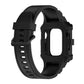 Frerndorf | Integriertes Silikon-Uhrenband für Apple Watch Series 9&8&7 41mm / SE 3&SE 2&6&SE&5&4 40mm / 3&2&1 38mm (Schwarz)