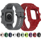 Frerndorf | Integriertes Silikon-Uhrenband für Apple Watch Series 9&8&7 41mm / SE 3&SE 2&6&SE&5&4 40mm / 3&2&1 38mm (Schwarz)