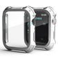 Frendorf | 2 in 1 PC-Rahmen + Bildschirm gehärtetes Glas Film Schutzhülle für Apple Watch Series 9 / 8 / 7 45mm(Silber)