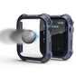 Frendorf | 2 in 1 PC Rahmen + Bildschirm gehärtete Glasfolie Schutzhülle für Apple Watch Series 9 / 8 / 7 41mm (Blau)