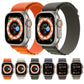 Frerndorf | Nylon Loop-Uhrenarmband für Apple Watch 46mm / 49mm / 45mm / 44mm (Indigo Blau)