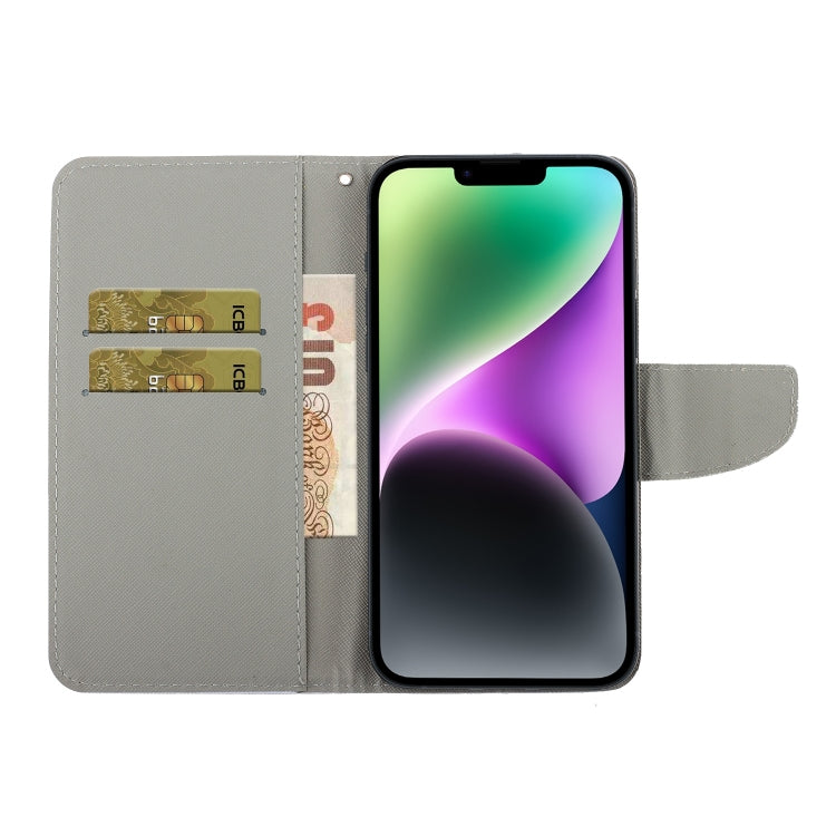 Frendorf | Für iPhone 12 Pro Max Bunt Zeichnung Leder Handyhülle (Blaue Augen)