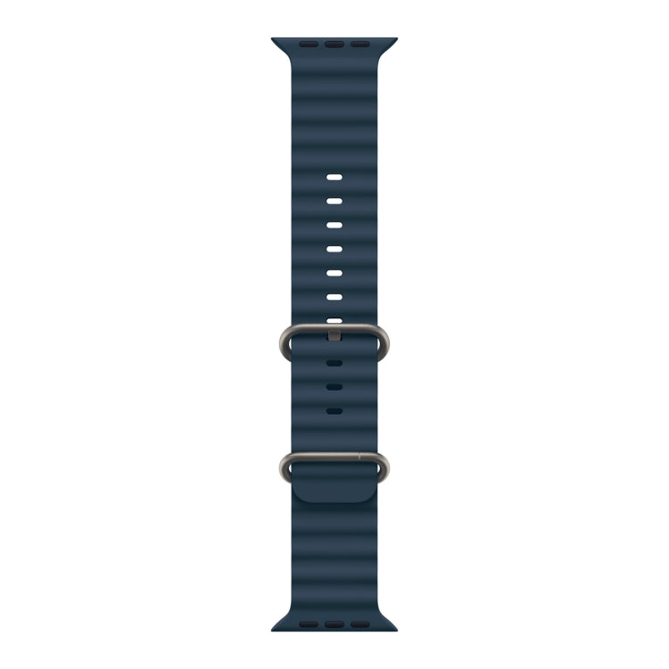 Frerndorf | Ocean Silikon-Uhrenband für Apple Watch Series 9&8&7 41mm / SE 3& SE 2&6&SE&5&4 40mm / 3&2&1 38mm (Blau)