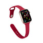 Frendorf | Für Apple Watch 5/4 40mm & 3/2/1 38mm Dünnes Silikon-Uhrenarmband (Rosenrot)
