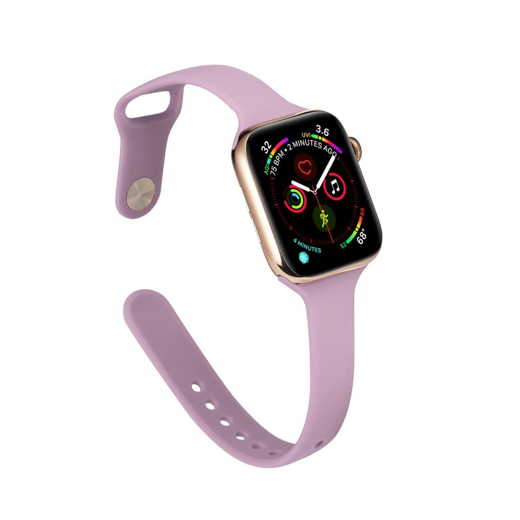 Frendorf | Für Apple Watch 5/4 40mm & 3/2/1 38mm Dünnes Silikon-Armband (Lila)