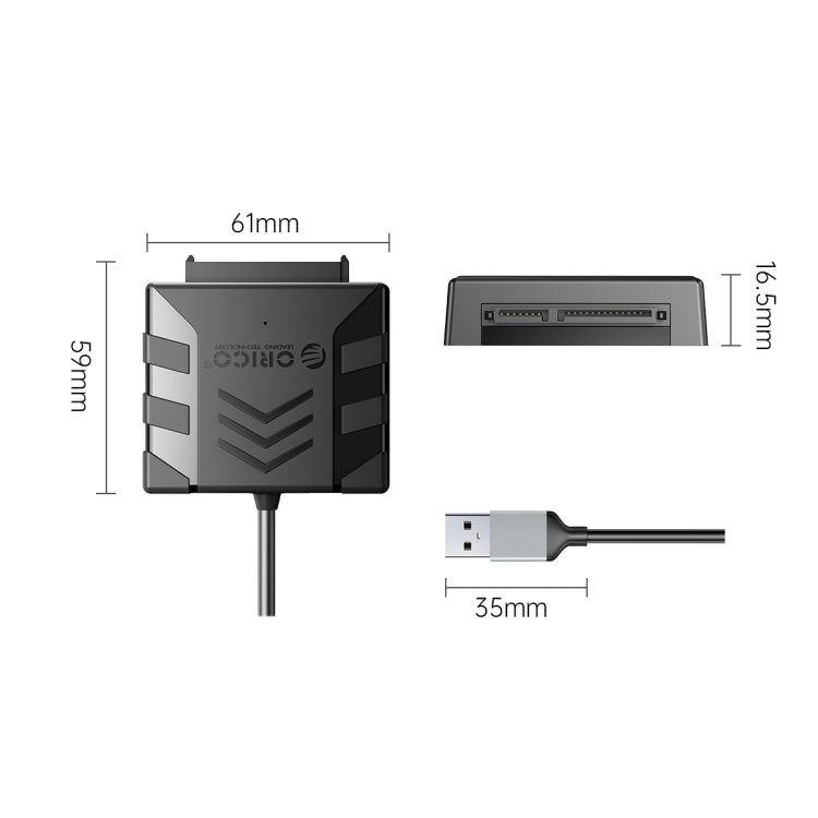 Frendorf | ORICO UTS1 USB 2.0 2.5-Zoll SATA HDD-Adapter mit Silikonhülle, Kabellänge: 0,3 m