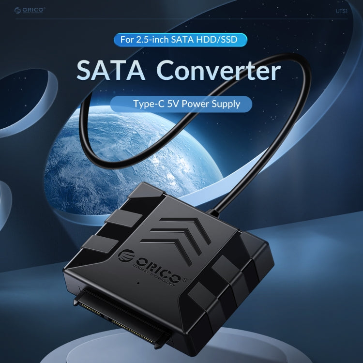 Frendorf | ORICO UTS1 USB 2.0 2.5-Zoll SATA HDD-Adapter mit Silikonhülle, Kabellänge: 0,3 m