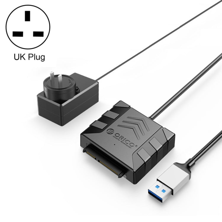 Frendorf | ORICO UTS1 USB 3.0 2,5-Zoll SATA HDD-Adapter mit 12V 2A Netzadapter, Kabellänge: 0,5m (UK-Stecker)