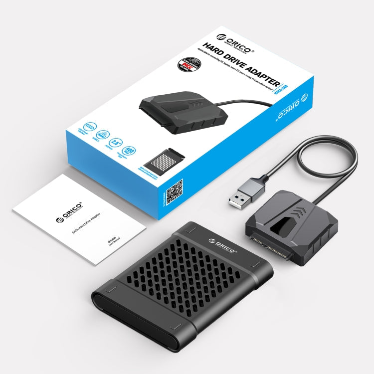 Frendorf | ORICO UTS2 USB 2.0 2.5-Zoll SATA HDD-Adapter mit Silikonhülle, Kabellänge: 0,5 m