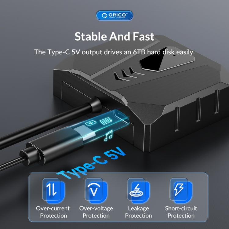 Frendorf | ORICO UTS2 USB 2.0 2.5-Zoll SATA HDD-Adapter mit Silikonhülle, Kabellänge: 0,5 m