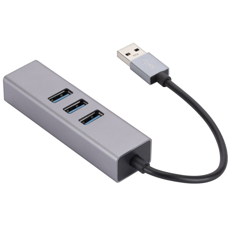 Frendorf | SL-030 USB zu Gigabit Ethernet RJ45 & 3 x USB 3.0 Adapter Konverter HUB(Grau)