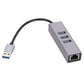 Frendorf | SL-030 USB zu Gigabit Ethernet RJ45 & 3 x USB 3.0 Adapter Konverter HUB(Grau)