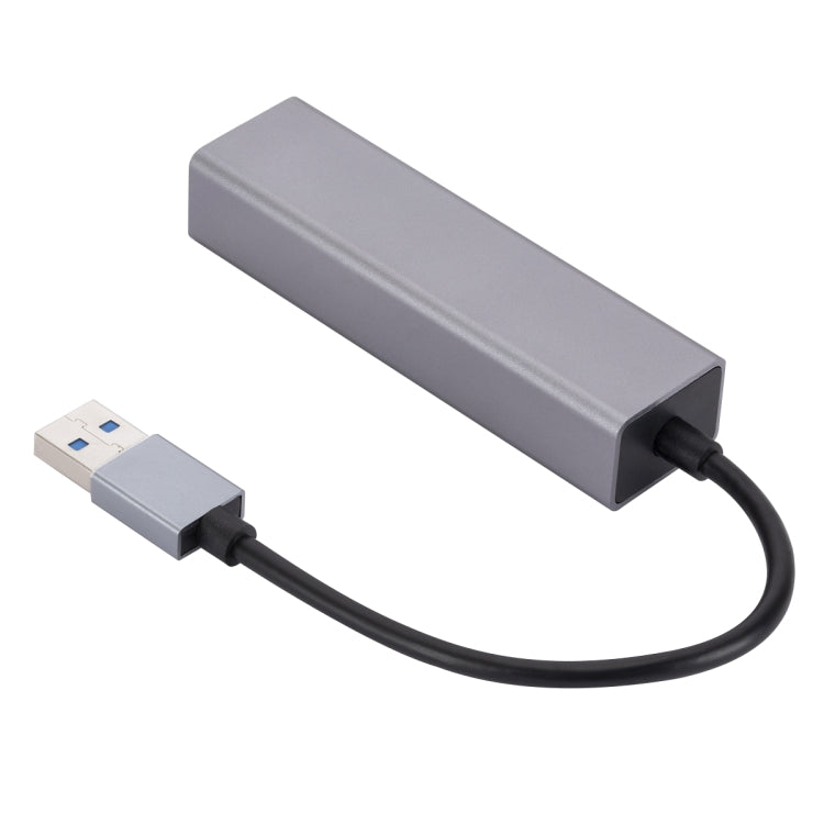 Frendorf | SL-030 USB zu Gigabit Ethernet RJ45 & 3 x USB 3.0 Adapter Konverter HUB(Grau)