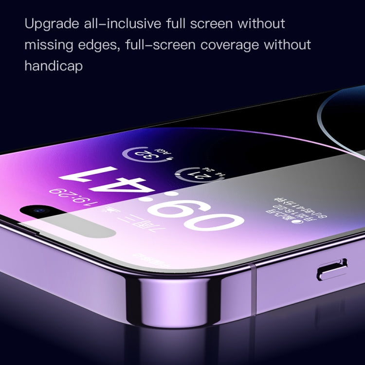 Frendorf | Für iPhone 14 Pro Max TOTUDESIGN AB-057 HD Seidenbild Staubdicht Tempered Glass Film